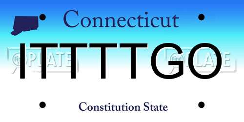 ITTTTGO Connecticut License Plate