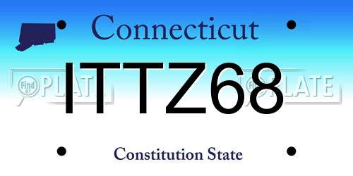 ITTZ68 Connecticut License Plate