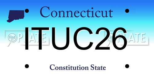 ITUC26 Connecticut License Plate