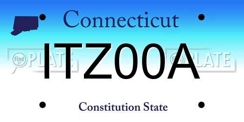 ITZ00A Connecticut License Plate