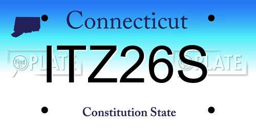 ITZ26S Connecticut License Plate
