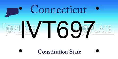 IVT697 Connecticut License Plate