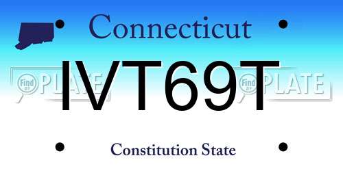 IVT69T Connecticut License Plate