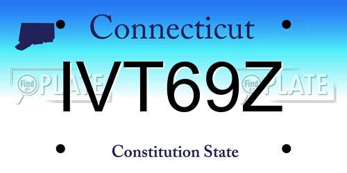 IVT69Z Connecticut License Plate