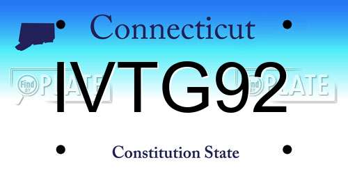 IVTG92 Connecticut License Plate
