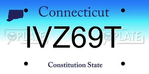 IVZ69T Connecticut License Plate