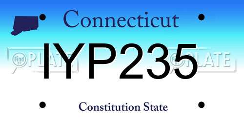 IYP235 Connecticut License Plate