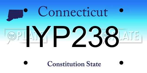 IYP238 Connecticut License Plate