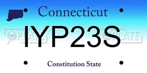 IYP23S Connecticut License Plate