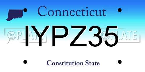 IYPZ35 Connecticut License Plate
