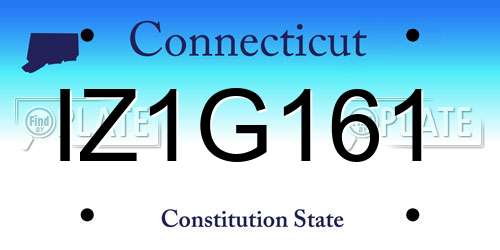IZ1G161 Connecticut License Plate