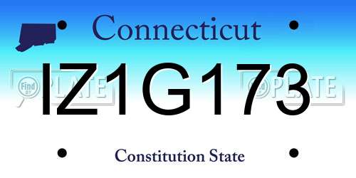IZ1G173 Connecticut License Plate