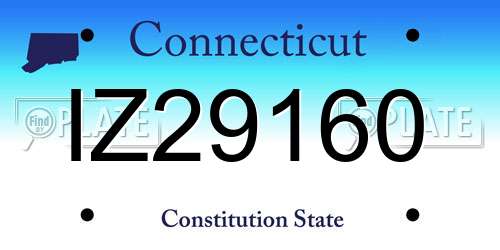 IZ29160 Connecticut License Plate