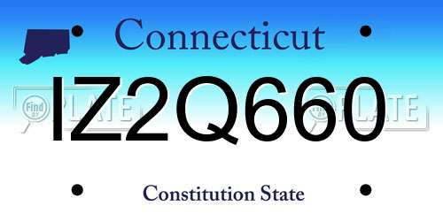 IZ2Q660 Connecticut License Plate