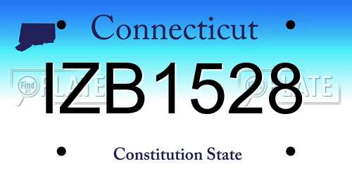 IZB1528 Connecticut License Plate