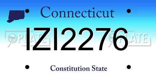 IZI2276 Connecticut License Plate