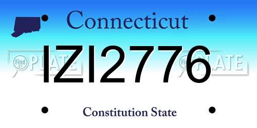 IZI2776 Connecticut License Plate