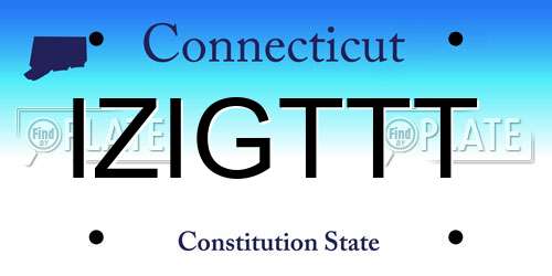 IZIGTTT Connecticut License Plate