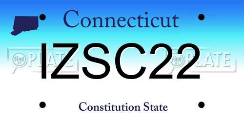IZSC22 Connecticut License Plate