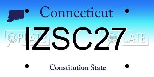 IZSC27 Connecticut License Plate