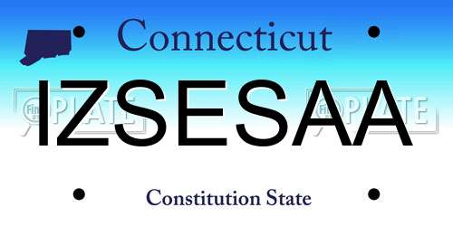 IZSESAA Connecticut License Plate