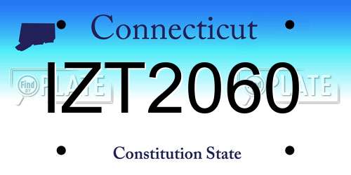 IZT2060 Connecticut License Plate