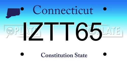 IZTT65 Connecticut License Plate