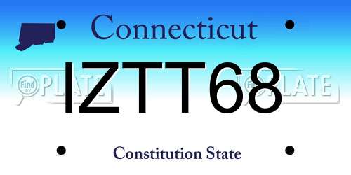 IZTT68 Connecticut License Plate