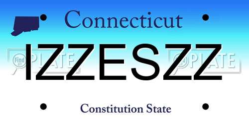 IZZESZZ Connecticut License Plate