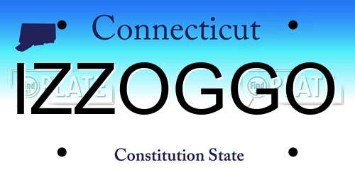 IZZOGGO Connecticut License Plate