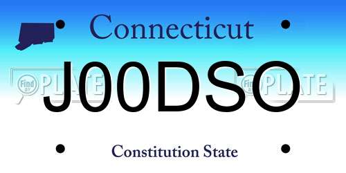 J00DSO Connecticut License Plate