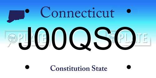 J00QSO Connecticut License Plate