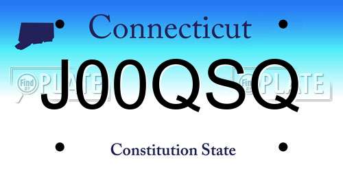 J00QSQ Connecticut License Plate