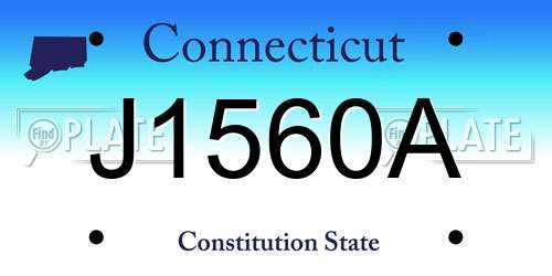 J1560A Connecticut License Plate