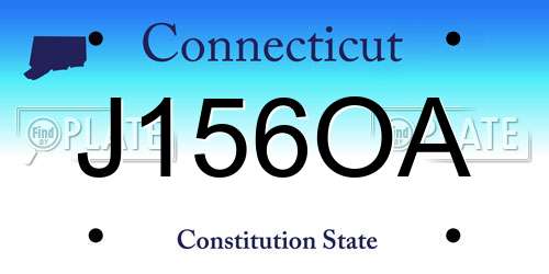 J156OA Connecticut License Plate