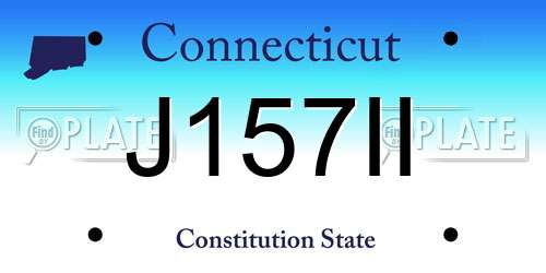 J157II Connecticut License Plate