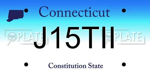 J15TII Connecticut License Plate