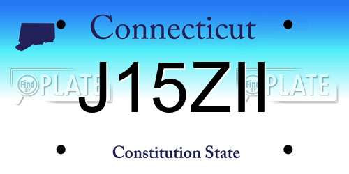 J15ZII Connecticut License Plate