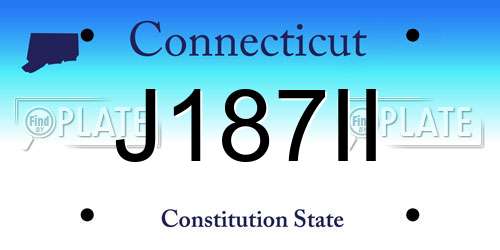 J187II Connecticut License Plate