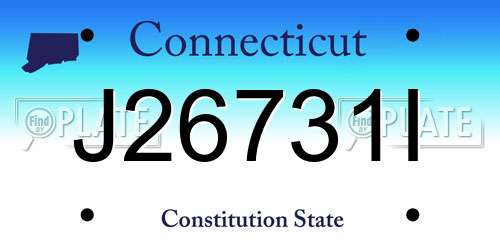 J26731I Connecticut License Plate