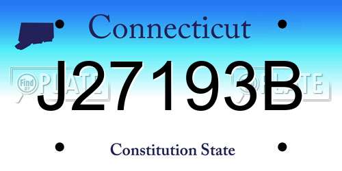 J27193B Connecticut License Plate
