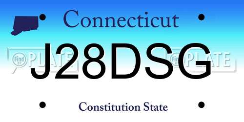 J28DSG Connecticut License Plate