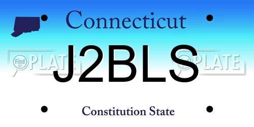 J2BLS Connecticut License Plate