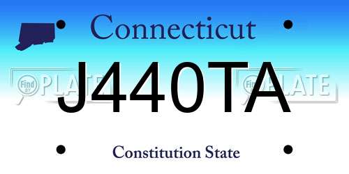 J440TA Connecticut License Plate
