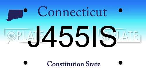 J455IS Connecticut License Plate