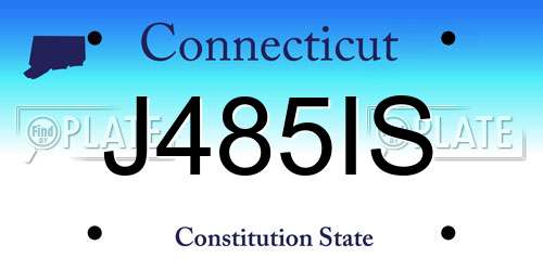 J485IS Connecticut License Plate