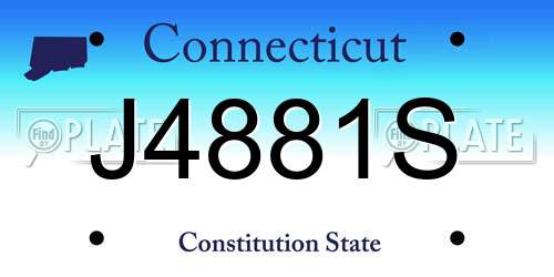 J4881S Connecticut License Plate