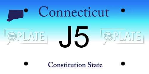 J5 Connecticut License Plate
