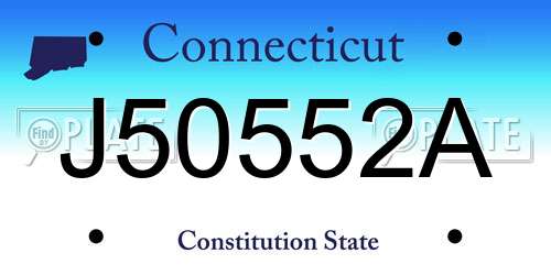 J50552A Connecticut License Plate
