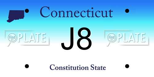 J8 Connecticut License Plate